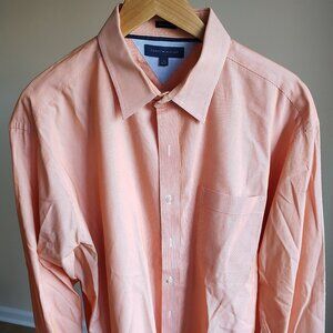 Tommy Hilfiger Orange/White Stripe Button Down Shirt - Size 18 36-37